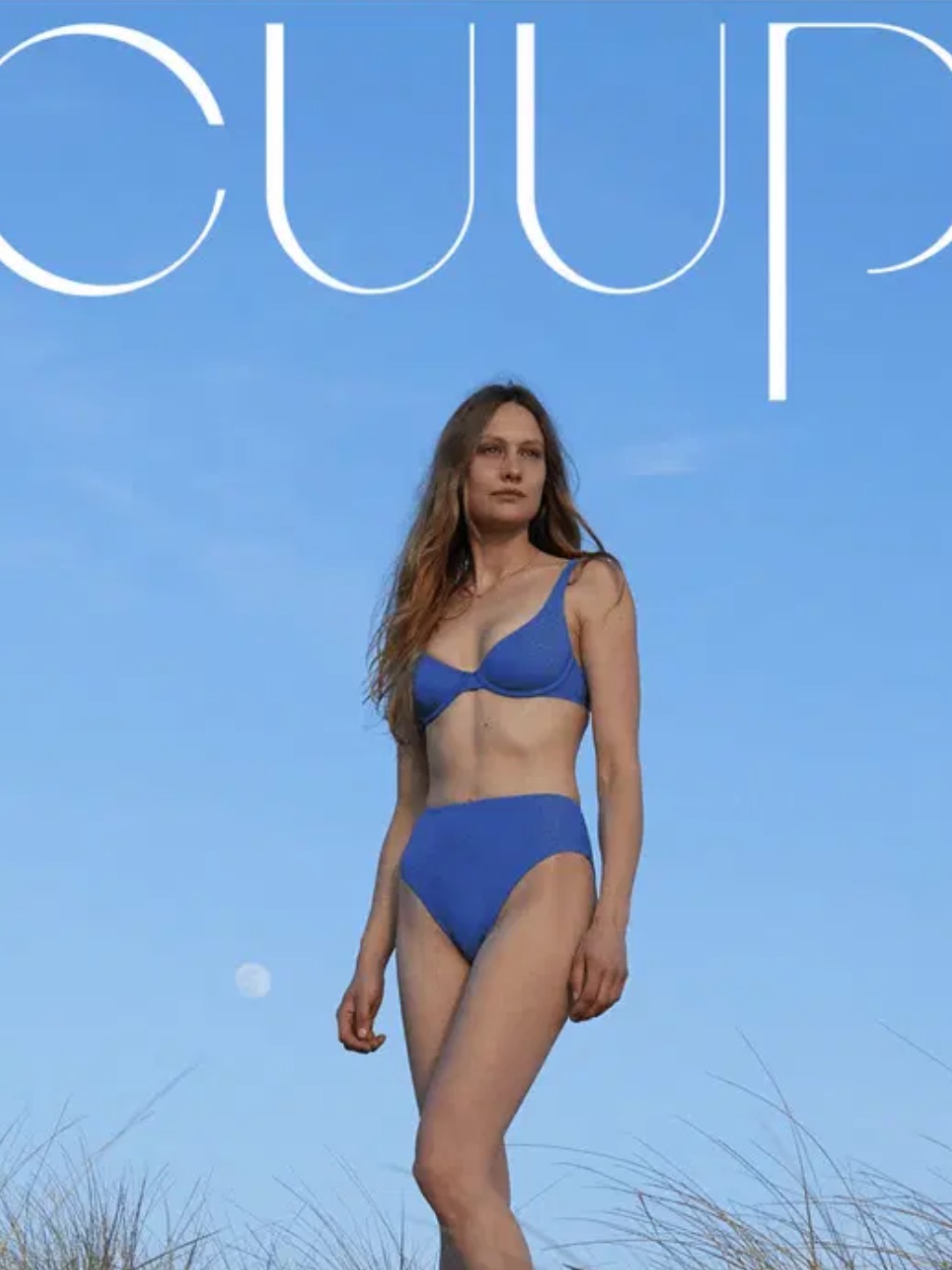 Cuup Swim Bikini Scoop Top High Waist Bottoms Iris